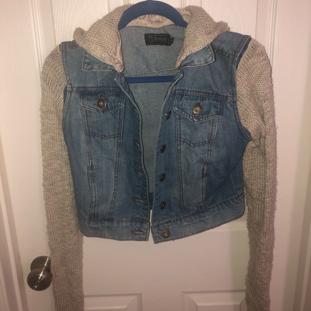 Jean jacket sweater